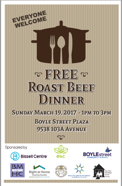 Roast Beef Dinner presented by The Inner City Agencies Foundation of Edmonton
